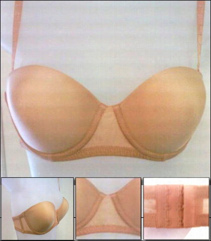 Huit Cosmteic Second Skin Strapless Push Up Bra D3