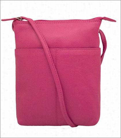 Ili Fuchsia Colorful Cowhide Crossbody Bag Manner 6662