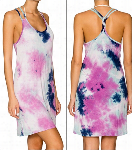 Lavish Juniper Tie-dye Tank Dress Swimwear Accessory Style 80-jutd