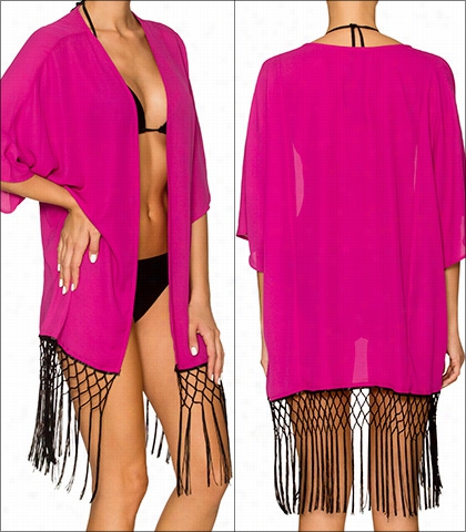 Lavish Peony Kimono Swimwear Accessory Style 852-pen