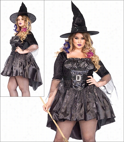 Leg Avenue Two Piece Black Magic Mistress Costume Style 85475x