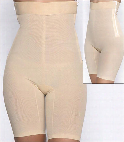 Qt Intimates Shapewear Zzipper High Waist Heavy Control With Open Crotch Style 2229