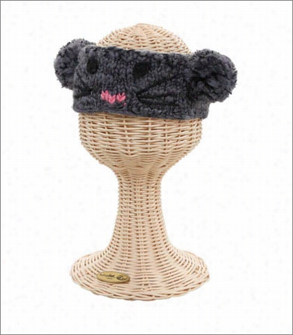 Cat Face Knit Headband Style Knk3240 For Kids