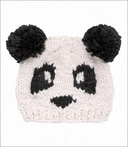 Knit Pandaface Beanie Style Knk3256 For Kids