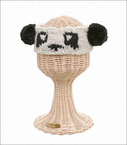 Panda Face Knit Headband Style Knk3244 For Kids