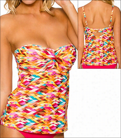 Sunsets Bright Side Swimwea R Top Tankini Underwire Bandeau Style 16-brsi-70