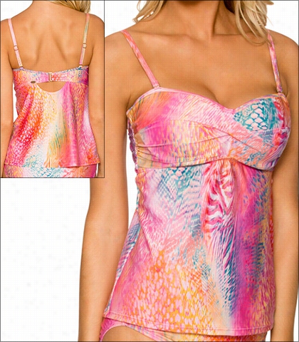 Sunsets Charmed Swimwear Top Tankini Underwire Bandeau Stye 1-char-70efgh