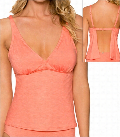 Sunsets Sun-kissed Melon Swimwear Crop Tankini Underwire Style 16-skm E-86t