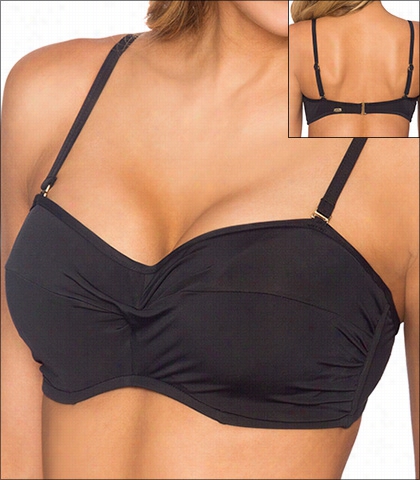 Sunsets Swimwear Black Undewire Twist Bafeau With Foam Style 55