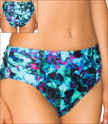 Sunsets Swimwear Sea Glass Shirredhigh Waist Swimsuit Bottom  Style 33b