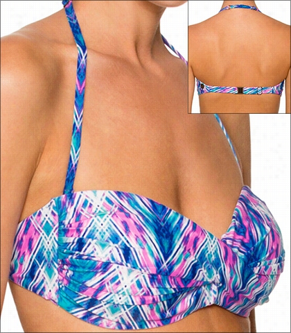 Be Borne Along  Systems Cascade Swimwear Top Bandeau Style 16-acsc-a623