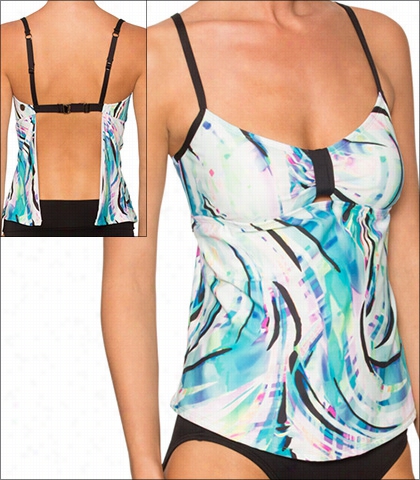 Swim Systems Noorthern Lighst Swijwear Top Tankini Style 16-noli-a679