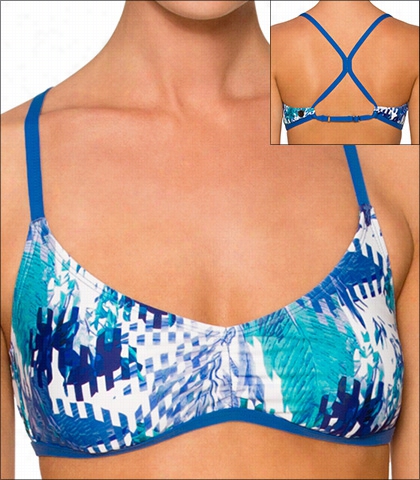 Swim Systems Ocean Palms Swimwear Top Bikini Style 16-ocpa-a628