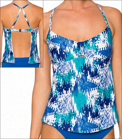 Swim Systems Ocean Palm Swimwear Top Tankini Style 16-ocpa-a79