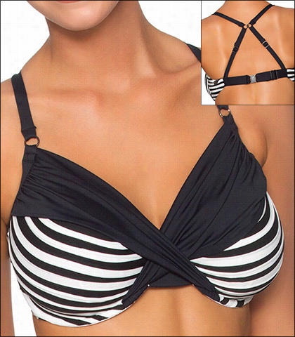 Swim Systems Silver Lini Ng Swimwer Top Bikini-underwire Style 16-sili-a794