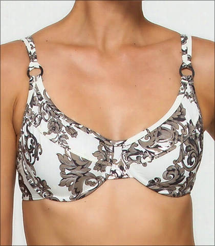 Tara Grinna Acanthus Pritn Underwire Swim Bra S Tyle 102