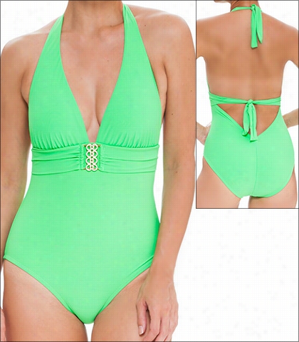 Tara Grinna Envy Swimwear One Piece Halter Style 16-en-339