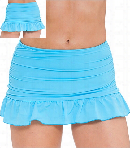 Tara Grinna Turquoise Swimwear Bottom Skirted High Waist Style 16-tu-222