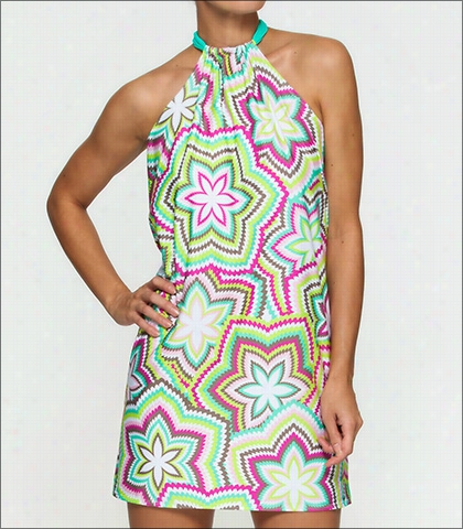 Taa Grinnna Zakros Print Beachwear Coverup Dress Style 049