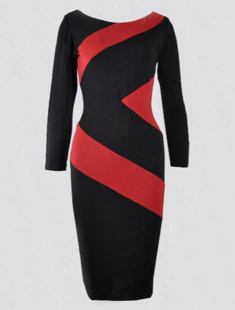 Appea Ling Wiyh Zips Pacthwork Bodycon-dress