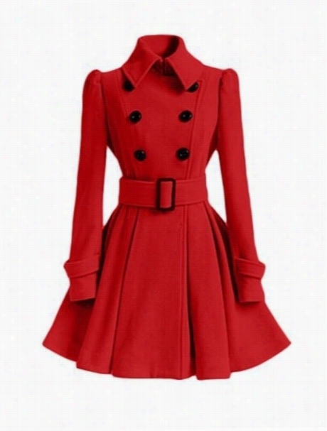 Breasted Stunning Small Lapel Overcoats