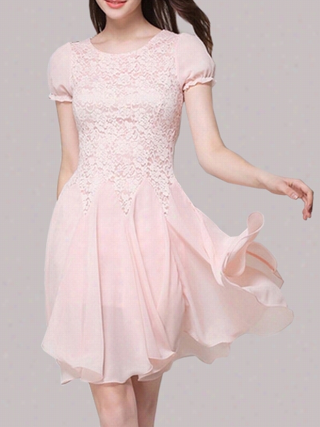 Lace Patchwork Grace Ful Skater-dress