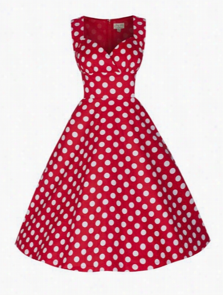 Polkadot Vvintage Fabulous Surplice Skater-dress