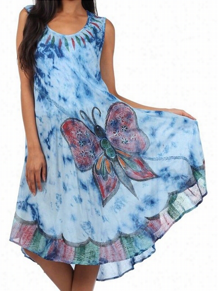 Printed Loose Asymmetrical Hems Round Neck Maxi Clothe