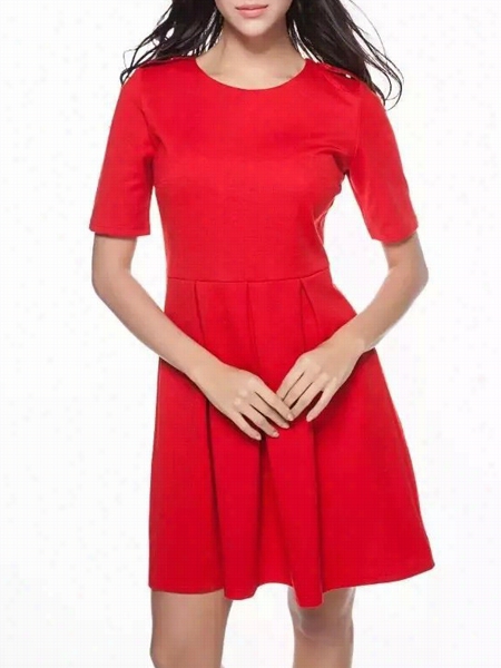 Pure Rearkable Crew Neck Skater Dress