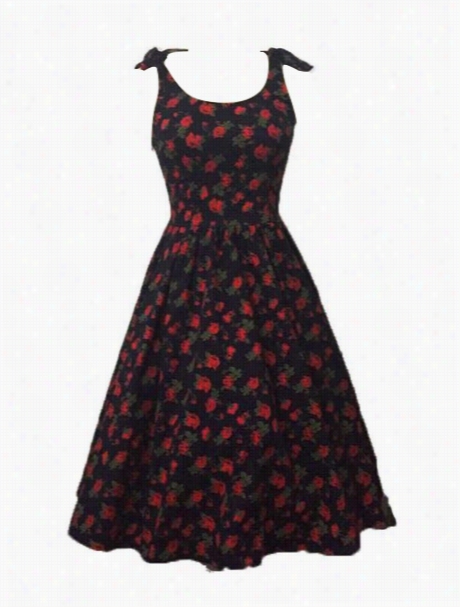 Swing Floral Printed Vintage Bowknot Stunning Skatr  Dress