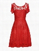 Hollow Out Lace Sparkling Skater-dress