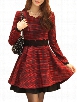 Trendy Patchwork Plaid Skater-dress