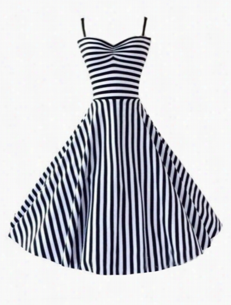 Vintage Striped Awesome Sweetheart Skater-drsse