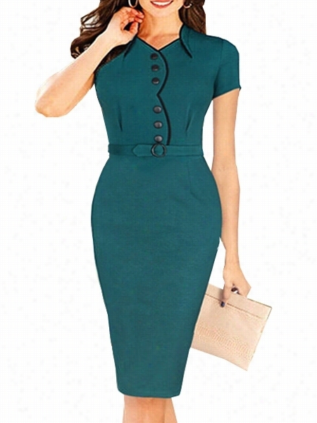 Appealingpleated V Neck Ith Zips Bodycon-dresss