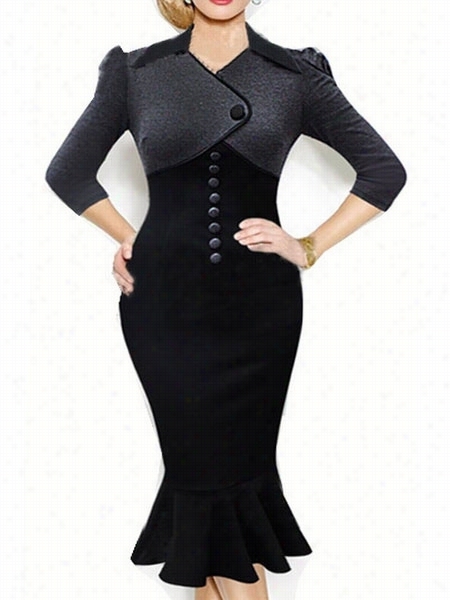 Appealing Surplouse Mermaid Assorted Color Bodycon-dress