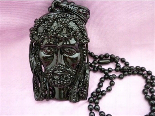 Black Jesus Piece Style Worn By Kanye West Jay Z Rare