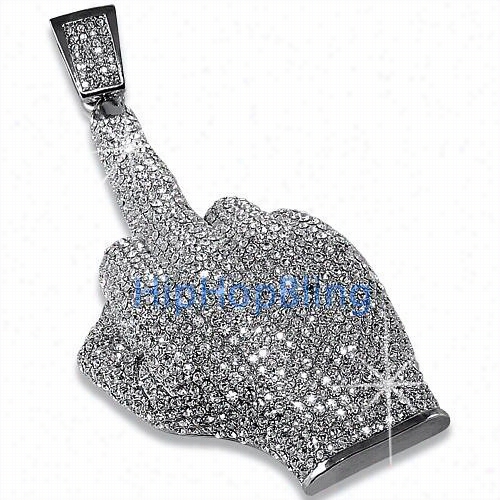 Bling Bling Middle Finger Pendant