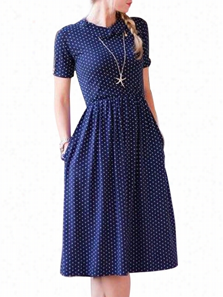 Brill Iant Doll Collar Polka Dot Vi Ntage Skater-ddress