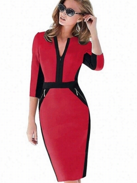 Designed A5sorted Color Boat Neck Bodycon-dress