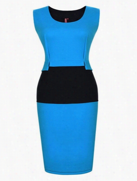 Designed Assorted Color Round Neck Bodycon-dress