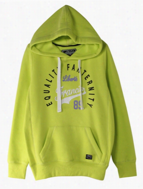 Embroidery Letter Printed Hooded Hoodies