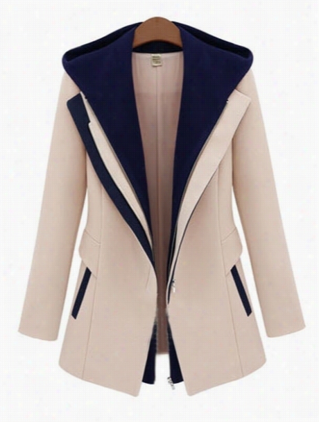 Fancy Hooded With Pocets Of Various Sorts Collors Overcoats