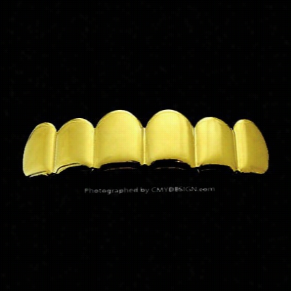 Gold  Tone Grills Iced Out Teeth Hiphpo Grillz