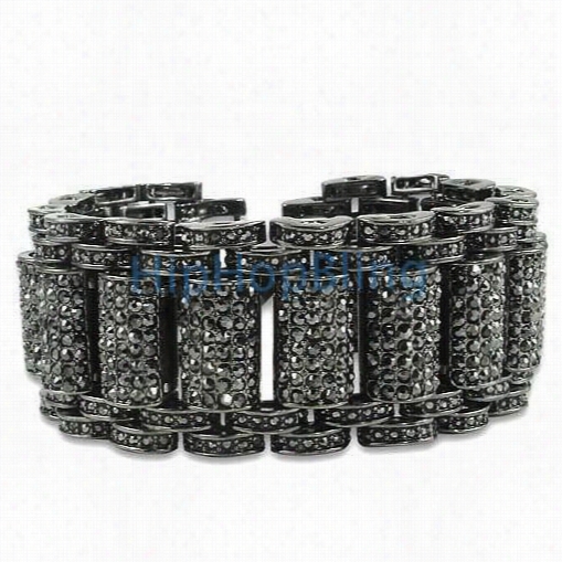 Mega Ice Rolls Black Blimg Bling Bracelet