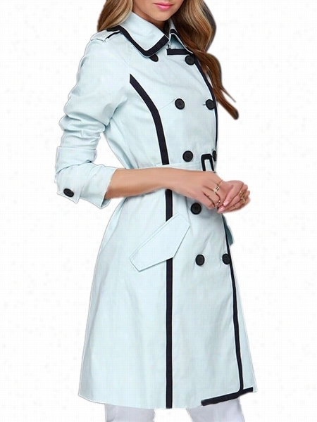 Modern Lapel Bfeasted Assrot Ed Colors Trench-coats