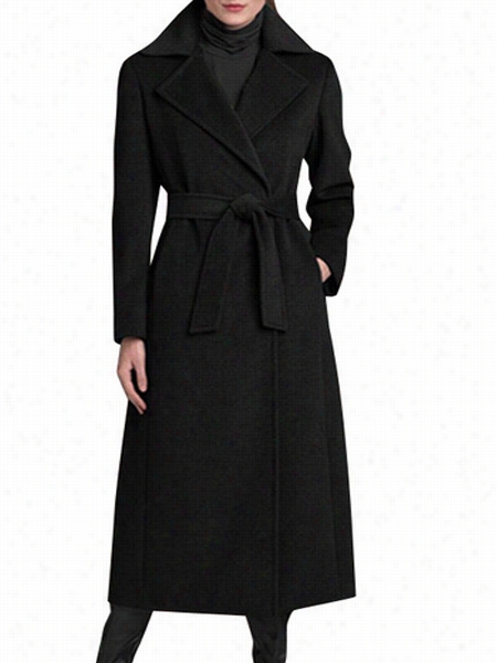 Plain With Pockets Attractive  Lapel Overcoats