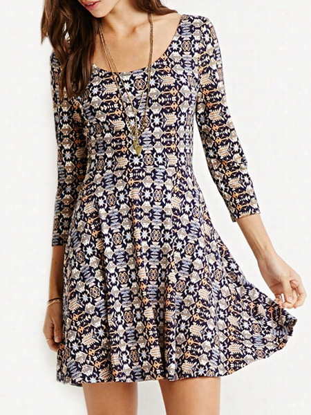 Printed Stylish Skater-dress