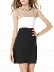 Color Block Classical Crew Neck Shift-dress