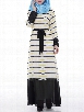 Color Block Striped Round Neck Maxi Dress