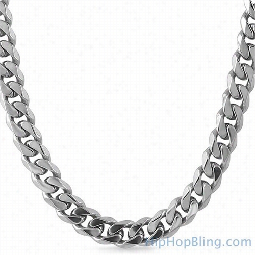 10mm Cuban 316l Stainless Steel Chain Box Clasp